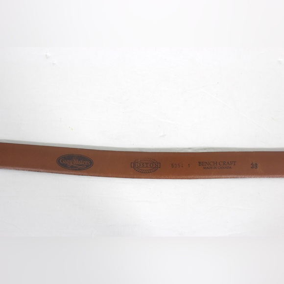 Men’s Black Leather Dress Belt with Texture, Bench Craft Made in Canada - Picture 6 of 8